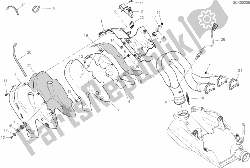 Alle onderdelen voor de 31b - Uitlaatsysteem van de Ducati Streetfighter V4 S 1103 2020
